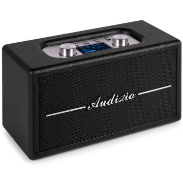 Audizio Audizio Tune60 Retro reproduktor - Bluetooth reproduktor - Bezdrátový reproduktor s dálkovým ovládáním - Černý