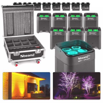 BeamZ Professional BBP54 Set 8ks s extra bateriemi v přepravním kufru