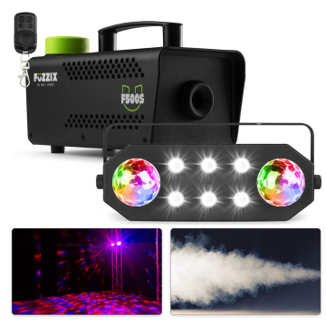 BeamZ Dětské disco párty osvětlení - Párty set s disco lampou a výrobníkem kouře - Vícebarevné LED