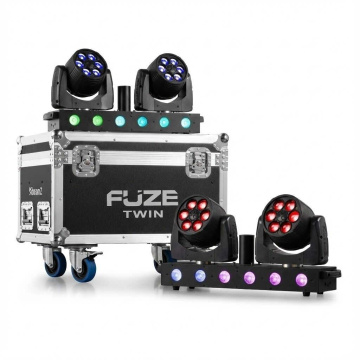 BeamZ Fuze Twin Wash Set 2ks v přepravním kufru