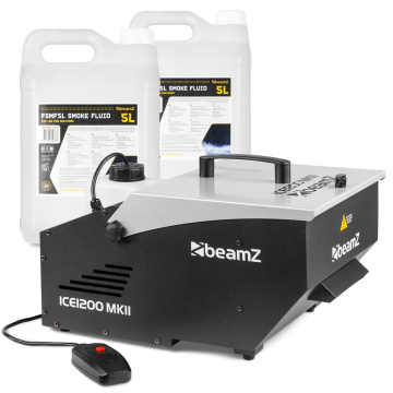 BeamZ ICE1200 MKII Set s náplní pro nízkou mlhu 10L