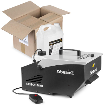 BeamZ ICE1200 MKII Set s náplní pro nízkou mlhu 20L