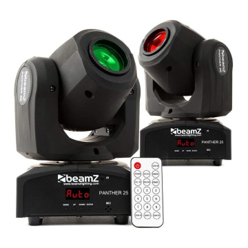 BeamZ Panther 25 LED Sada 2 otočných hlav se spotem - 12W CREE