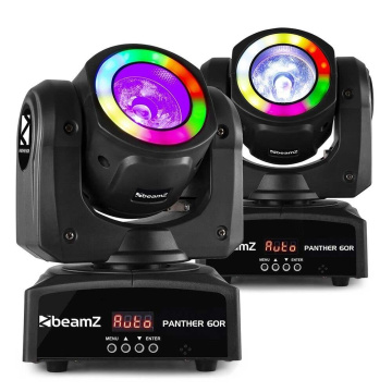 BeamZ Panther 60R Sada 2 otočných hlav s LED kruhem - 60W