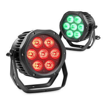BeamZ Professional set 2 hliníkových LED Par reflektorů BWA410 - RGBW pro venkovní použití 7x 10W