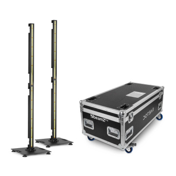 BeamZ Professional set 4 DOTBAR CYC1 barre v transportním kufru s podstavci - 144 RGB LED - IP65