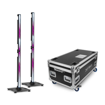 BeamZ Professional set 4 DOTBAR PIX1 tyčí v transportním kufru se základními deskami - Venkovní SMD LED bar - RGBW