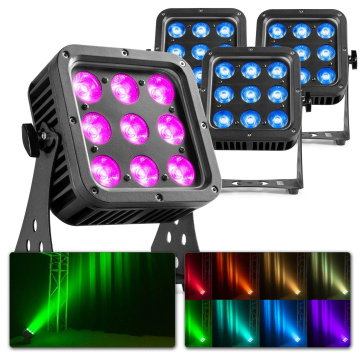 BeamZ Professional sada 4 venkovních LED reflektorů StarColor72 - 9x 8W RGBW