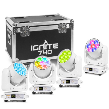 BeamZ Professional IGNITE740WH Set 4ks v přepravním kufru