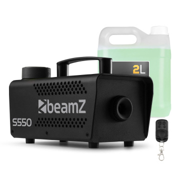 BeamZ S550 výrobník mlhy s 2 litry náplně - Party výrobník mlhy s dálkovým ovládáním - 550W