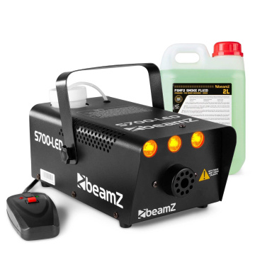 BeamZ S700LED Flame Halloween výrobník mlhy - S 3 jantarovými LED a 2 litry kapaliny do mlhy - 700W