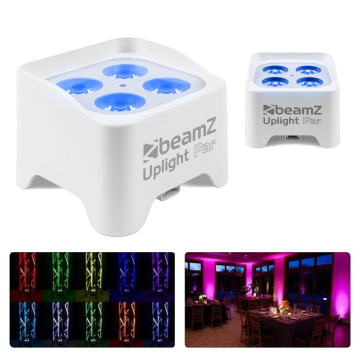 BeamZ Sada 2 BBP90W Uplights - PAR reflektor na baterii se 4x 4W LED - Bílý