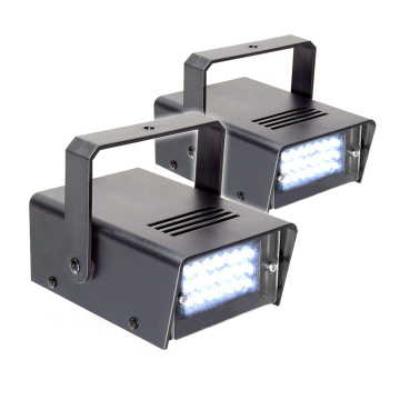 BeamZ sada 2 stroboskopů BMS24LED - bílá s 24 LED