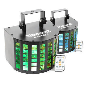 BeamZ sada 2 Butterfly II LED mini Derby discolamp s dálkovým ovládáním