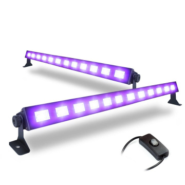 BeamZ sada 2 BUV123 LED UV černých světelných ramp – 12 x 3W