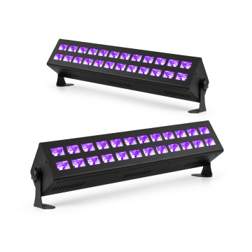 BeamZ set 2 BUV243 blacklight barů - 24 x 3W UV LED - DMX - Funkce stroboskopu