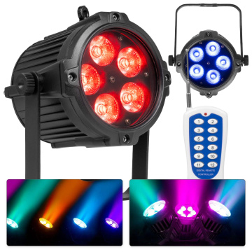 BeamZ sada 2 BWA65 venkovních LED reflektorů - IP65 - 5x 8W RGBW LED - S dálkovým ovládáním