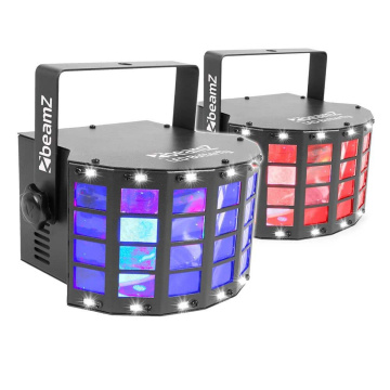 BeamZ set 2 LED Butterfly discolamp s LED stroboskopem 2-in-1 světelný efekt