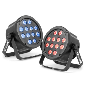 BeamZ set 2 SlimPar35 LED PAR - Par spot 12x 3W RGB LED a DMX