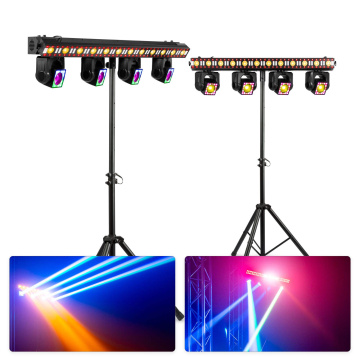 BeamZ ShowBar GO Edge - Sada dvou barů se stojany - 8 pohyblivých hlav s LED lištou – RGBWA