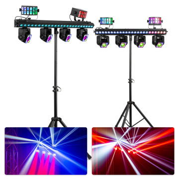 BeamZ ShowBar GO Ultra - Sada dvou LED BARů se stativy - Pohyblivé hlavy, LED lišty a efekty Derby