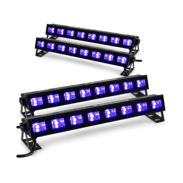 BeamZ sada 4 BUVW83 LED barů s 8 UV / teplými bílými LED - 30W