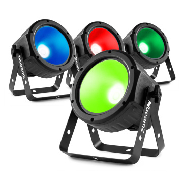 BeamZ set 4 COB30RGB flat par reflektorů 30W s dálkovým ovládáním