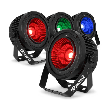 BeamZ sada 4 COB50 kompaktních LED reflektorů Par - Spot s 50W COB LED