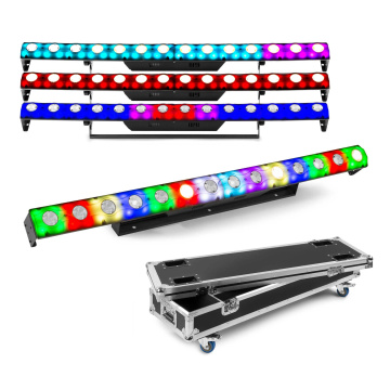 BeamZ set 4 LCB14 Hybridní Sunstrip LED ramp v transportním kufru - WW/RGB s pixel control