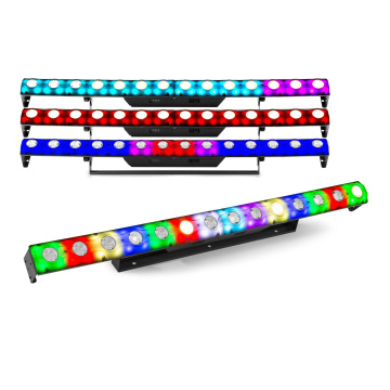 BeamZ set 4 LCB14 Hybridních Sunstrip LED Barů - WW/RGB s pixel control