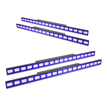 BeamZ sada 4 LCB48 LED Blacklight UV ramp – 18x 3W UV LED
