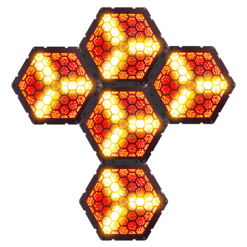 BeamZ Sada 5x RB90-5 Retro Blinderů - 3x 30W RGB/WW LED - 5 pinů DMX