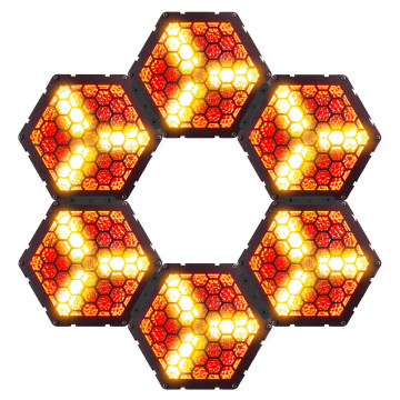 BeamZ Sada 6x RB90-5 Retro Blinderů - 3x 30W RGB/WW LED - 5 pinů DMX