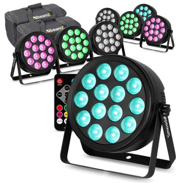 BeamZ sada 8 BCC145 LED PAR ve flightbagu - PAR reflektor se 14x 4W LED - RGBW