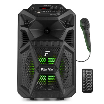 Fenton Fenton FPC8T Karaoke reproduktor na baterii - 100 W - Bluetooth - LED osvětlení
