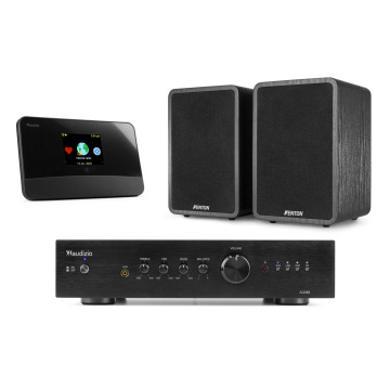 Fenton stereo set s tunerem - HiFi set se 2 reproduktory - S Bluetooth, DAB+, FM a internetovým rádiem