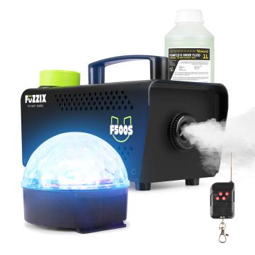 Fuzzix F500S Set výrobníku mlhy s disco efektem a standardní náplní 1L