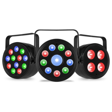 Fuzzix PLF LED PAR set - 3 různé party PAR reflektory - Startovací set pro DJ a gastronomii - S dálkovým ovládáním