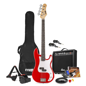 Max GigKit Bezdrátový baskytarový set červený