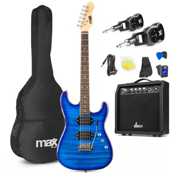 Max GigKit Bezdrátový kytarový set modrý