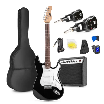 Max GigKit Bezdrátový kytarový set černý