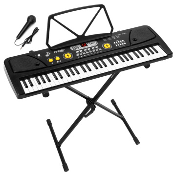Max KD61 Set keyboardu pro děti se stojanem černý