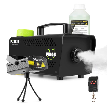 Fuzzix F500S Set výrobníku mlhy s mini laserem a standardní náplní 1L