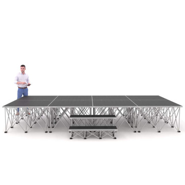 BeamZ Professional Kompletní pódium 400 x 200 x 60 cm se schody
