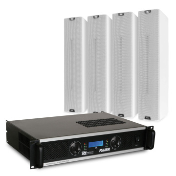 Power Dynamics PDCS403 pasivní set reproduktorů pro modlitebnu, sportovní halu nebo komerční budovu - 500W - Bílý