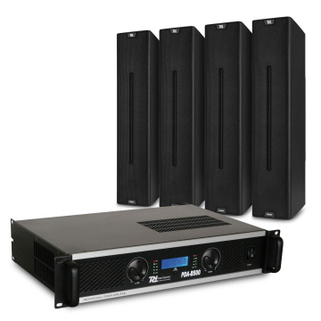 Power Dynamics PDCS403 pasivní set reproduktorů pro modlitebnu, sportovní halu nebo průmyslovou halu - 500W - Černá