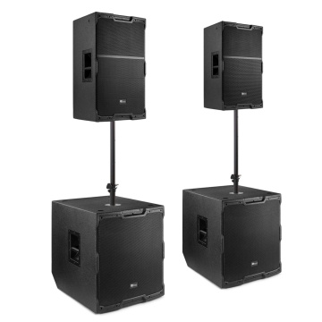 Power Dynamics PDY22-1 kompletní zvuková sestava 2.2 se 2 reproduktory, 2 subwoofery a distančními tyčemi - 3400W