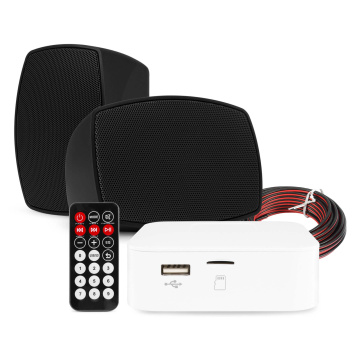 Power Dynamics set 2 voděodolných venkovních reproduktorů s Bluetooth zesilovačem - Černý