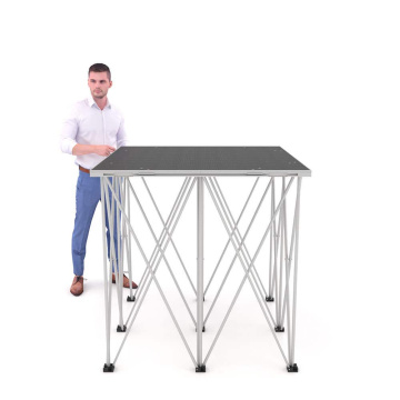 Power Dynamics reproduktorové pódium - Zvýšení s protiskluzovou vrchní deskou a skládacími nohami - 100 x 100 x 100 cm