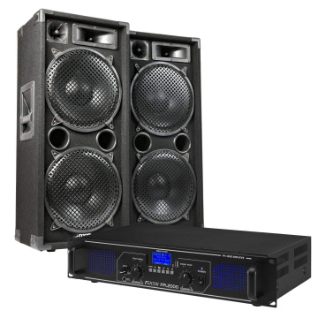 Max Kompletní 1500W Sestava reproduktorů MAX212 se Zesilovačem
